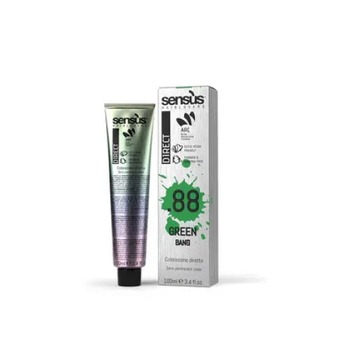 Vopsea De Păr Semipermanentă Fără Amoniac Sensus Direct Bang 100ml - 100 ml / Green.88 - Păr