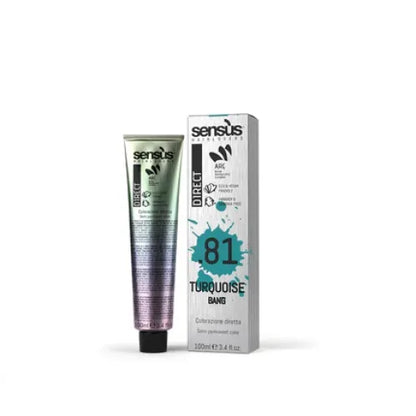 Vopsea De Păr Semipermanentă Fără Amoniac Sensus Direct Bang 100ml - 100 ml / Turquoise.81 - Păr