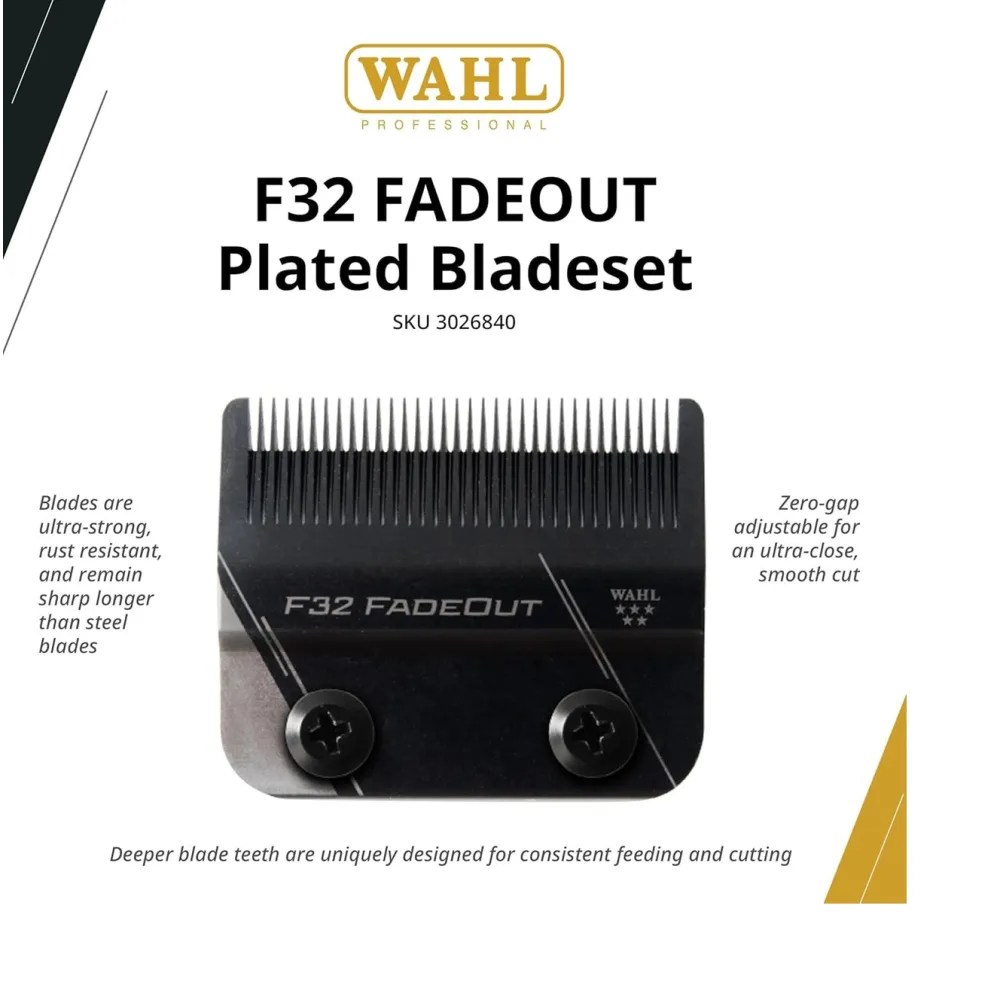 Wahl Vapor F32 Set Cuțite Fadeout Blade – Precizie Ultra-Fină și Tăietură Perfectă pentru Fade-uri Profesionale