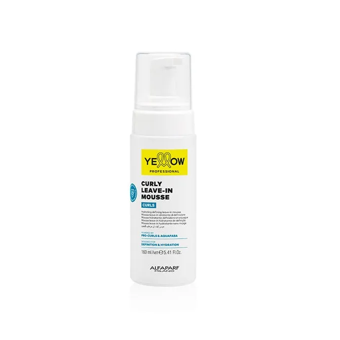 Yellow Curls Spumă Hidratantă Leave-In pentru Păr Ondulat și Creț 160ml - Păr