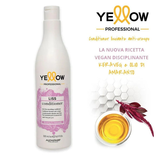 Yellow Liss Conditioner 500ml – Balsamul Antifrizz cu Keratină Vegetală și Ulei de Amarant pentru Păr Neted Strălucitor