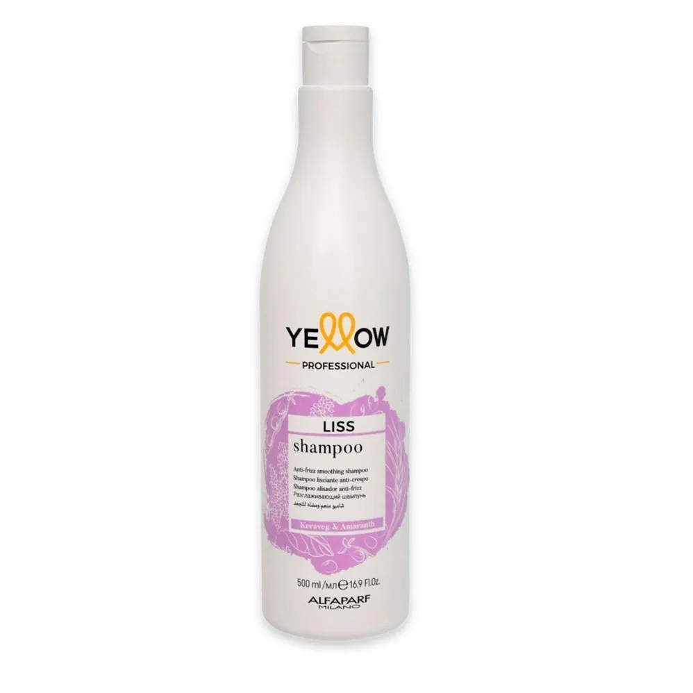 Yellow Liss Shampoo 500ml – Șampon Profesional cu Keratină Vegetală și Ulei de Amarant pentru Păr Neted Protejat și