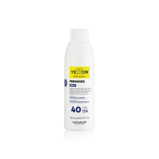 YELLOW Peroxide Tech + 12% 40Vol– Emulsie Oxidantă Profesională pentru Colorare Uniformă și Strălucitoare - 150 ml - Păr
