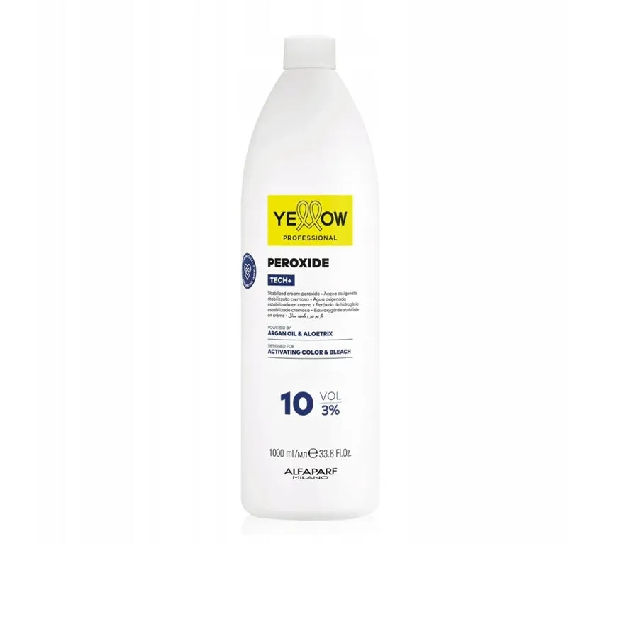 YELLOW Peroxide Tech + 3% 10Vol – Emulsie Oxidantă Profesională pentru Colorare Uniformă și Strălucitoare - 1000 ml