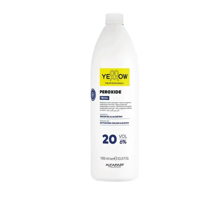 YELLOW Peroxide Tech + 6% 20Vol – Emulsie Oxidantă Profesională pentru Colorare Uniformă și Strălucitoare - Păr