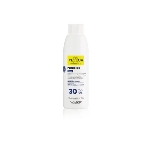 YELLOW Peroxide Tech + 9% 30Vol – Emulsie Oxidantă Profesională pentru Colorare Uniformă și Strălucitoare - 150 ml - Păr