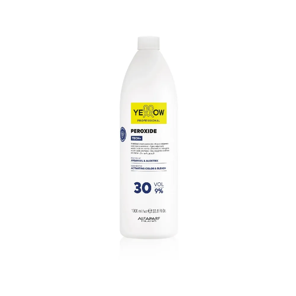 YELLOW Peroxide Tech + 9% 30Vol – Emulsie Oxidantă Profesională pentru Colorare Uniformă și Strălucitoare - 1000 ml