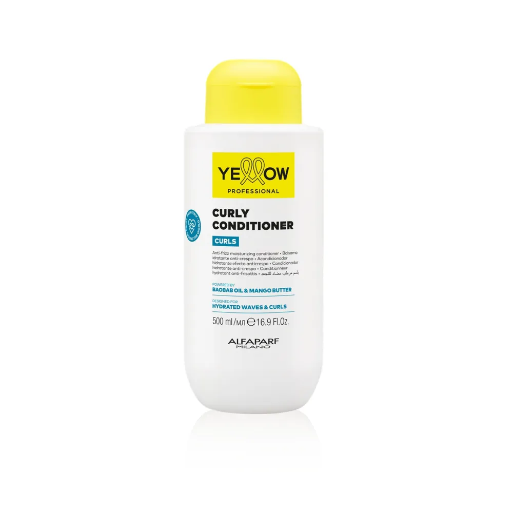 Yellow Professional Curls Balsam pentru Păr Cret și Ondulat 500ml – Hidratare Intensivă Anti-Frizz și Elasticitate - Păr