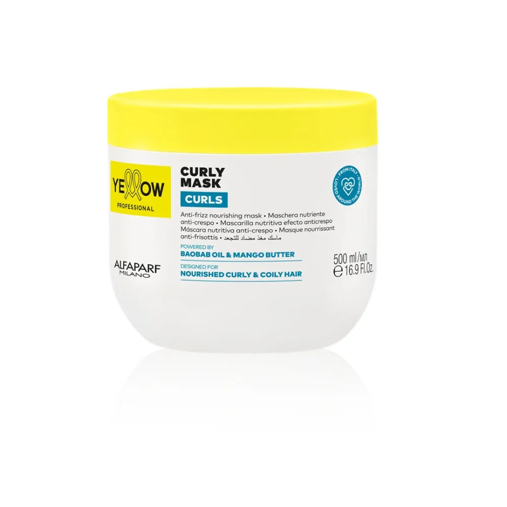 Yellow Professional Curls Mască Hidratantă pentru Păr Cret și Uscat– Regenerare Intensivă Anti-Frizz și Control