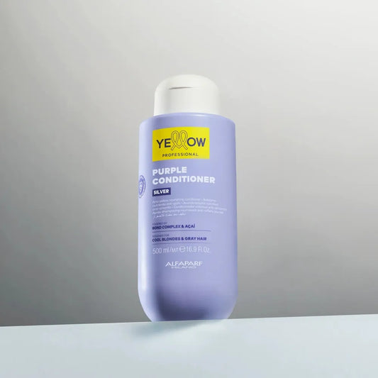 Yellow Silver Purple Conditioner 500ml – Balsam Violet Nutritiv pentru Păr Blond Rece sau Grizonat 💜✨ Catifelare