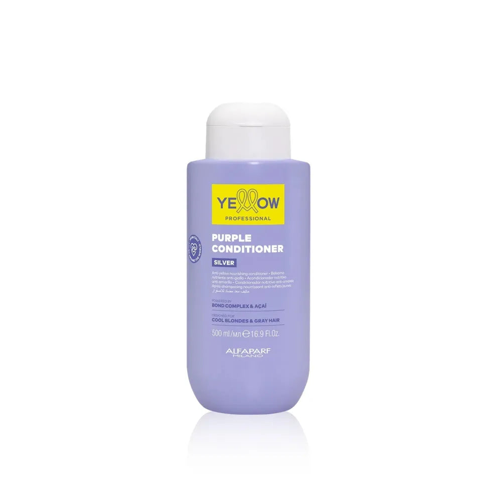 Yellow Silver Purple Conditioner 500ml – Balsam Violet Nutritiv pentru Păr Blond Rece sau Grizonat 💜✨ Catifelare